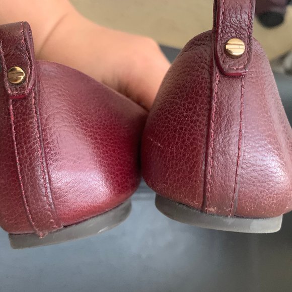 Tory Burch Burgundy Red Flats 7.5 7.5M - Picture 4 of 7